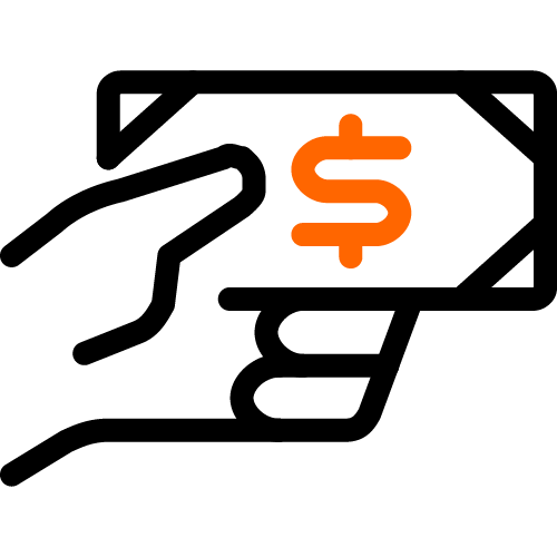 hand holding money icon