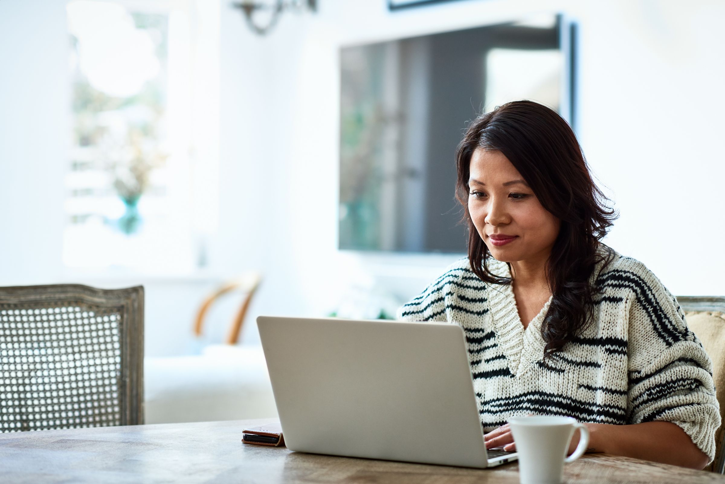 woman working on a computer