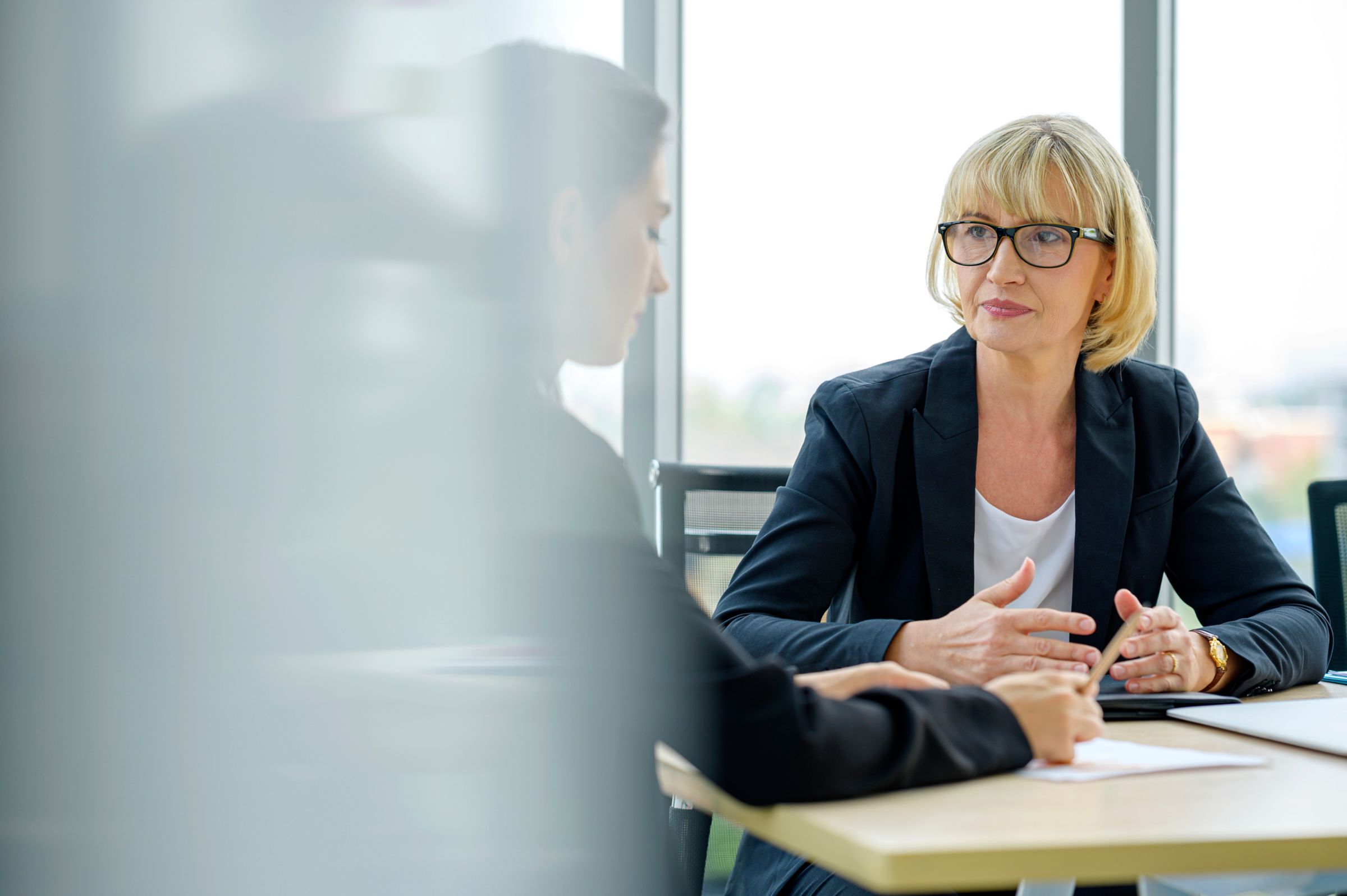 women in a conference room 
