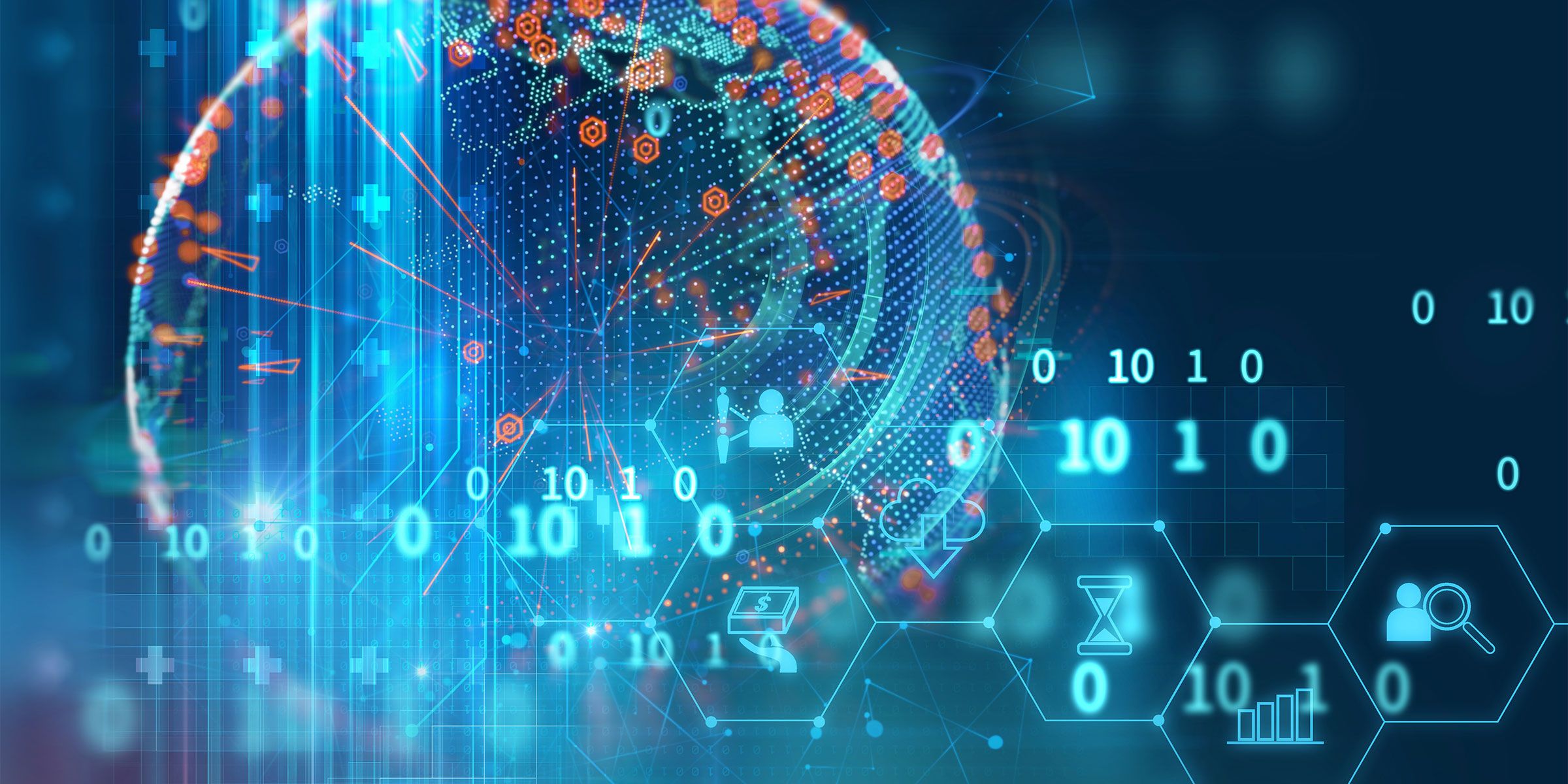 futuristic digital globe