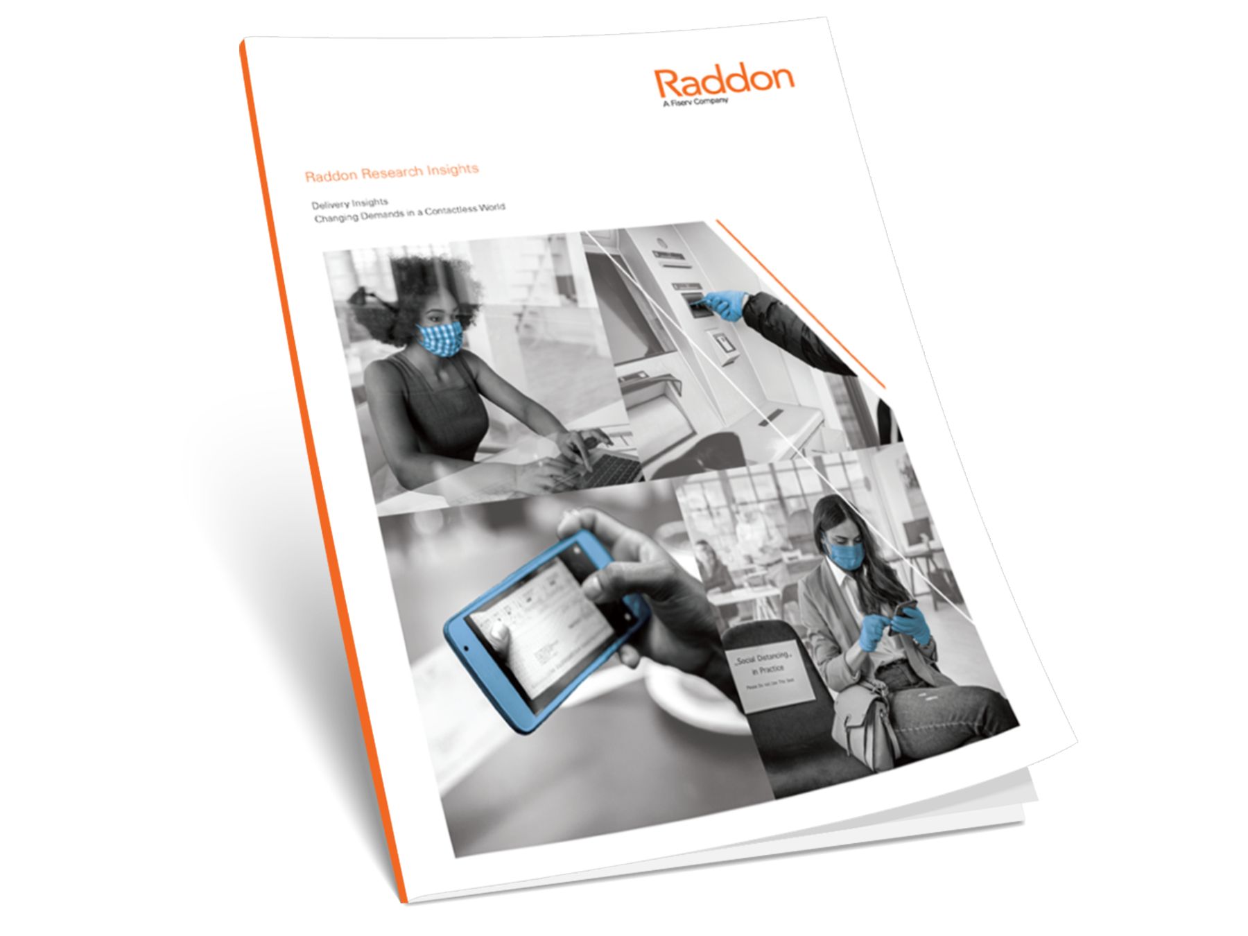 Delivery Insights: Changing Demands in a Contactless World; with image of Raddon pamphlet with Raddon logo in the top right