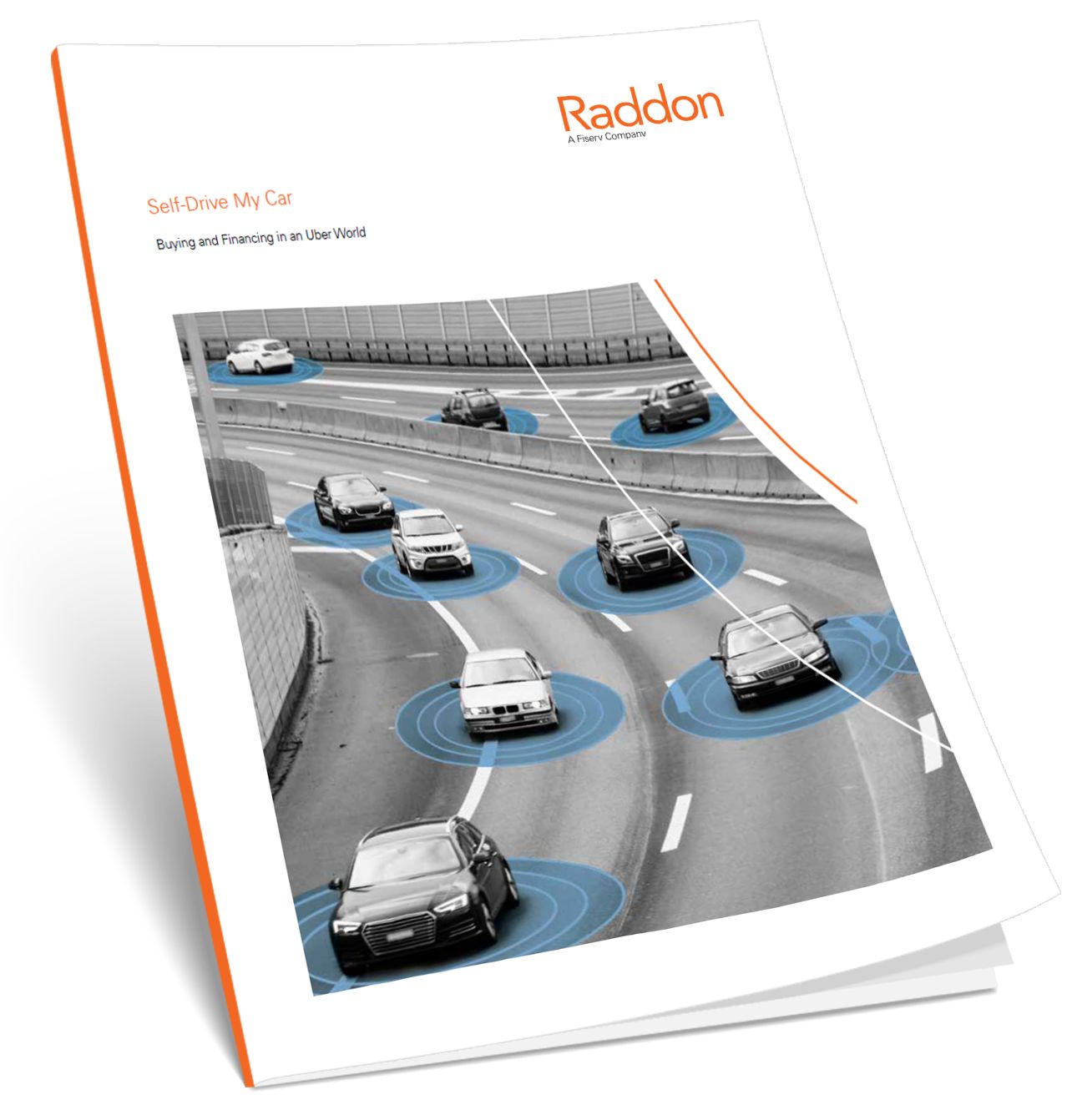 Self-Drive My Car: Buying and Financing in an Uber World; with image of Raddon pamphlet with Raddon logo in the top right