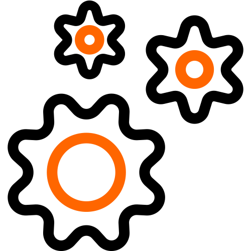 3 gears icon