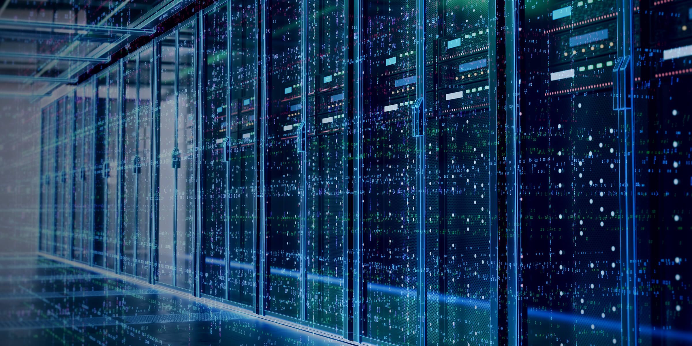 row of computer servers