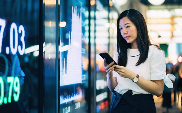 fiserv woman on phone