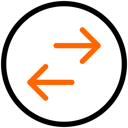 right and left arrows icon
