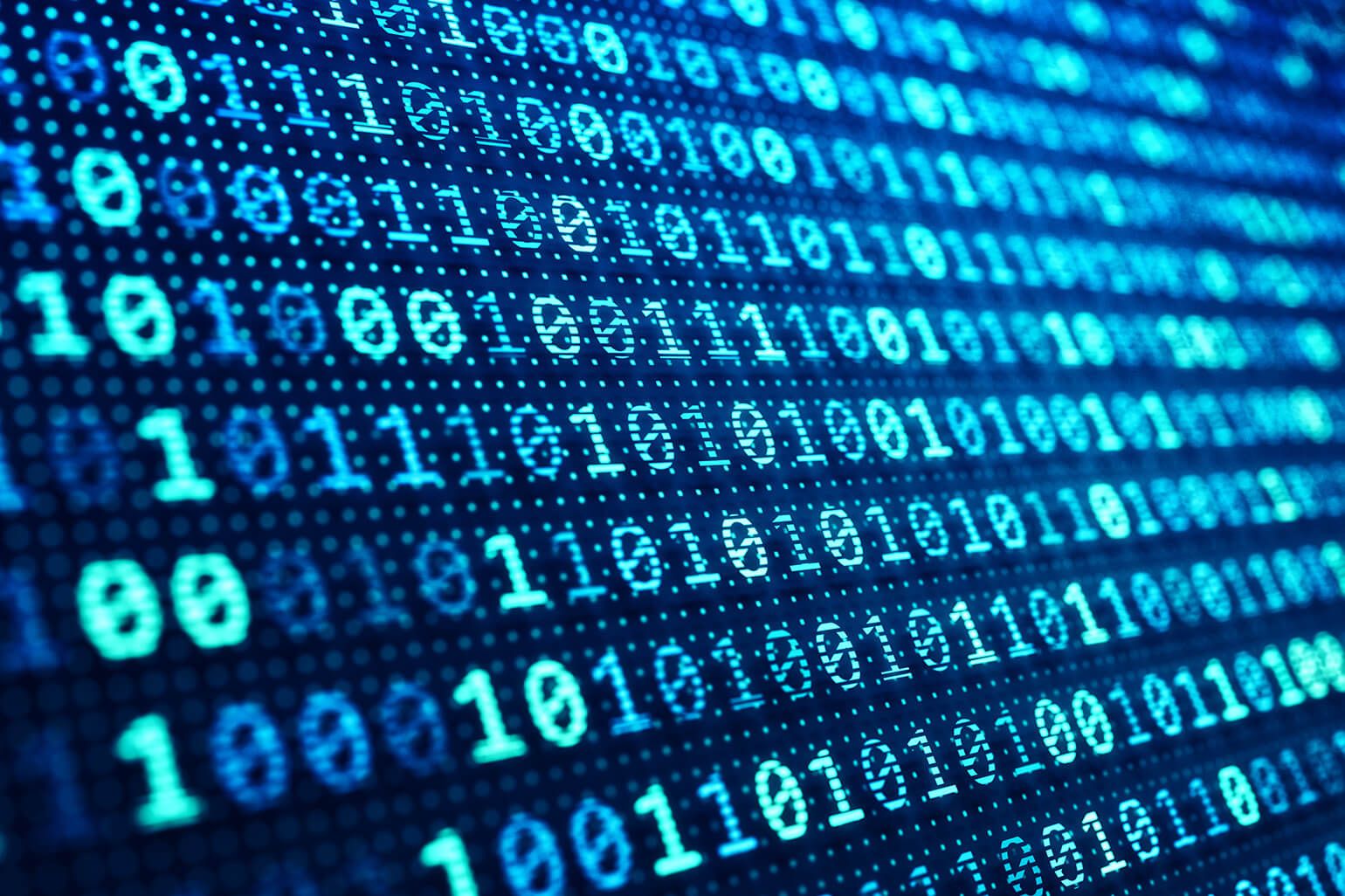 Binary numbers on blue background