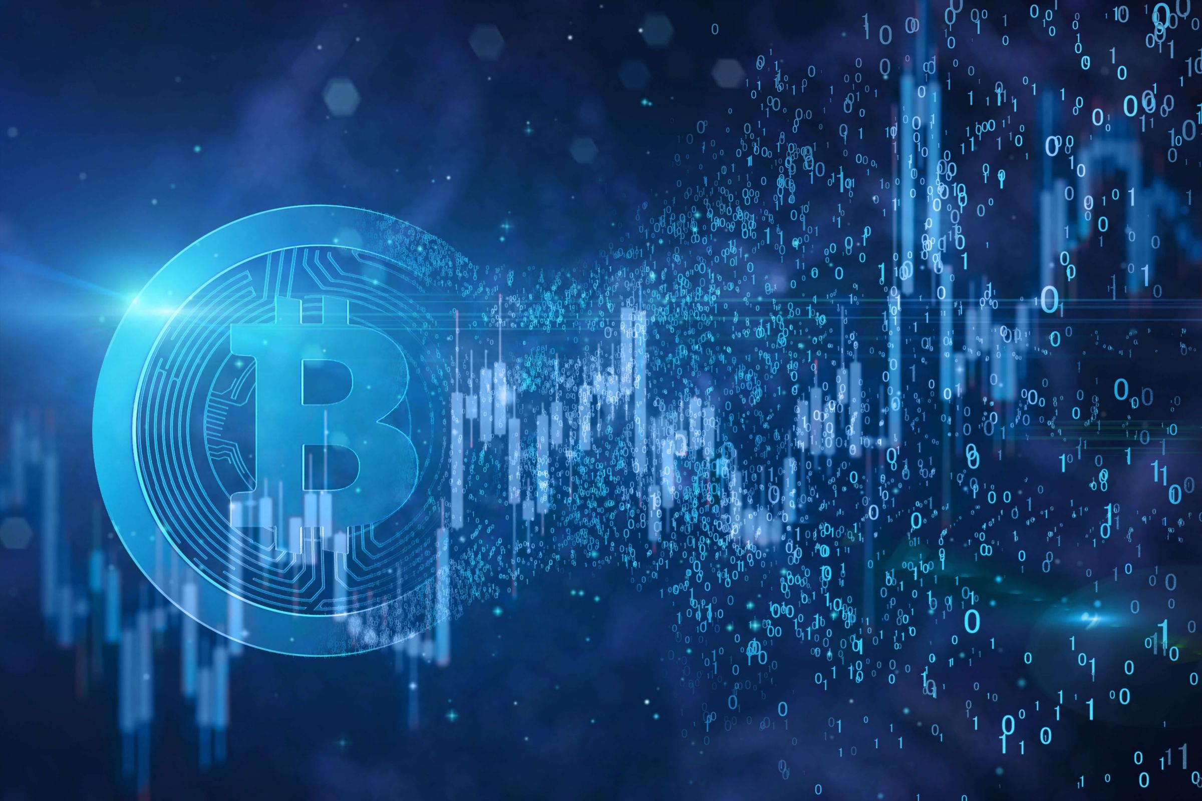 futuristic cryptocurrency graphic