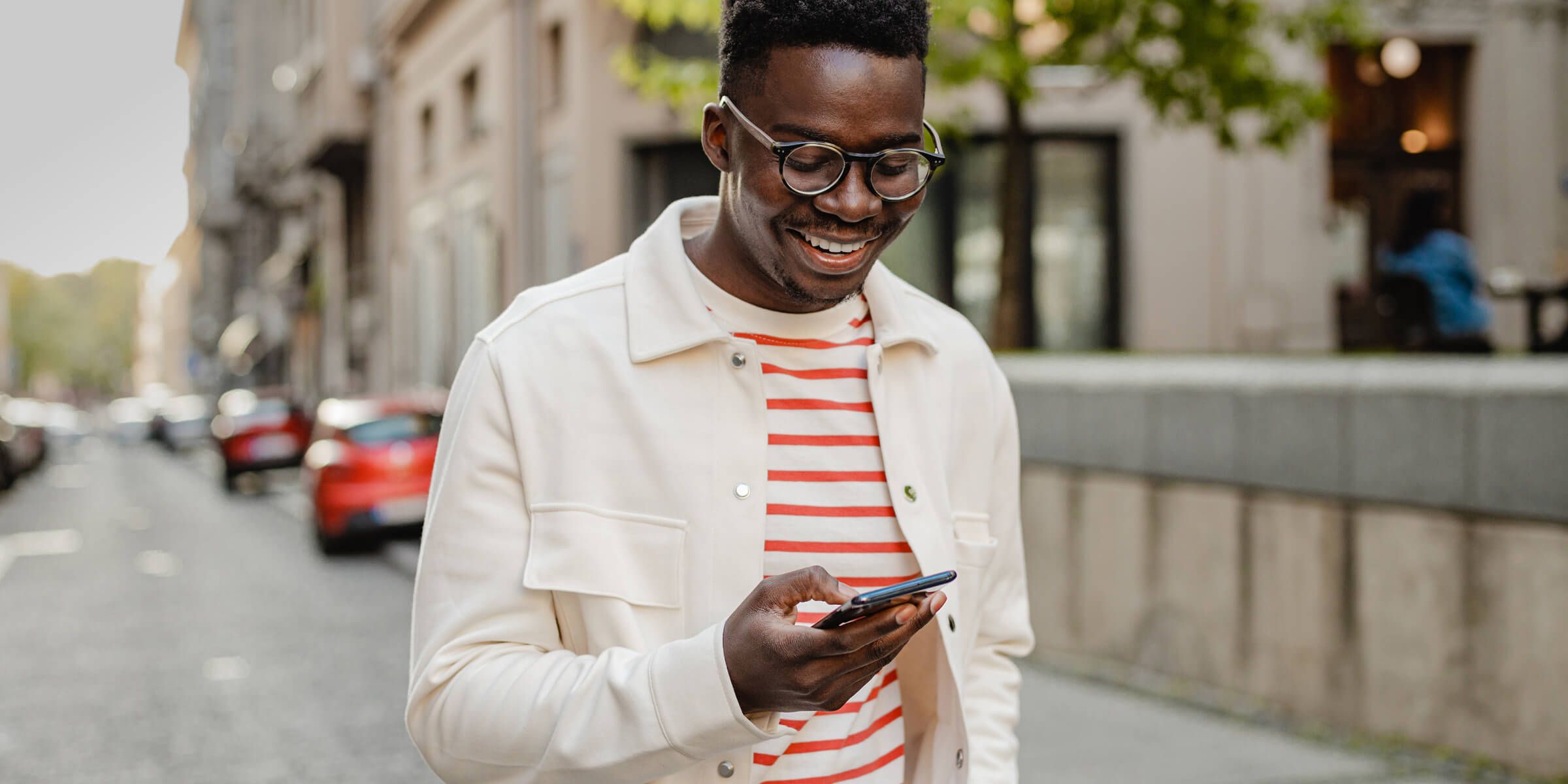 Man looking at phone