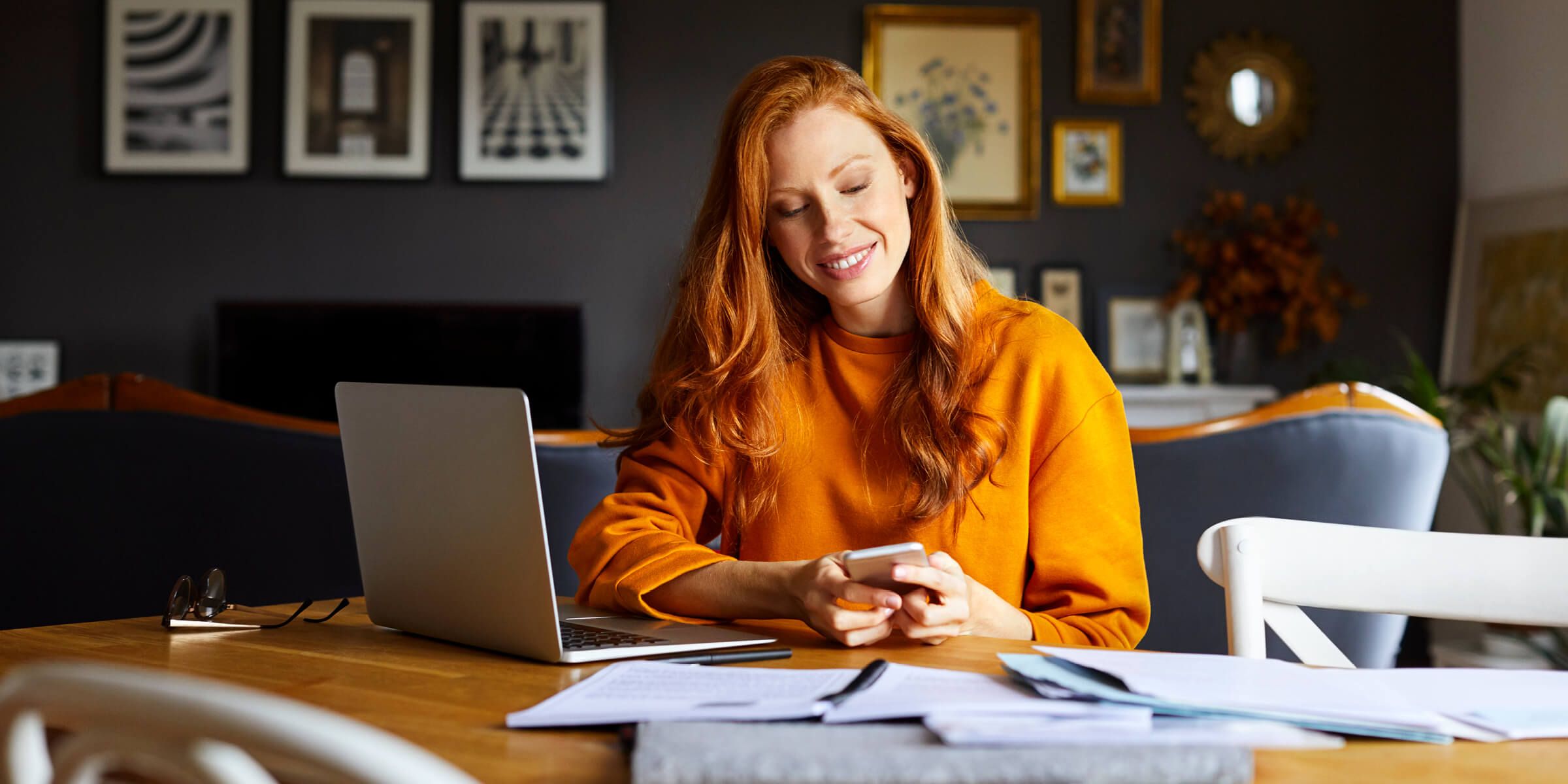 two people sharing a tablet device
