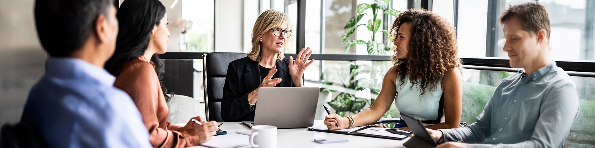 executive women leading a meeting