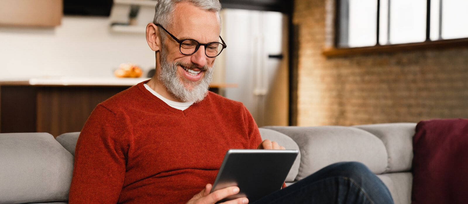 Person using a tablet device