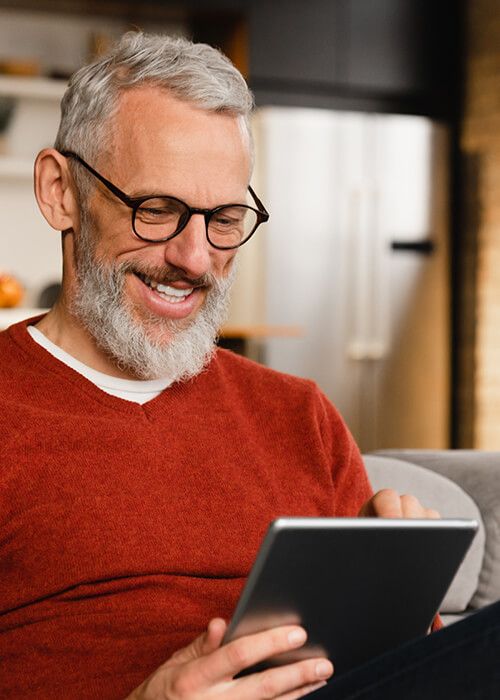 Person using a tablet device