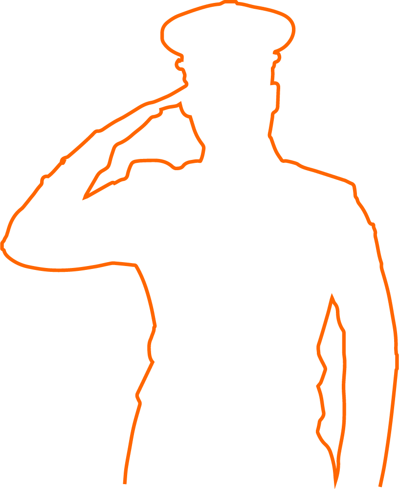 Fiserv Salutes logo Silhouette