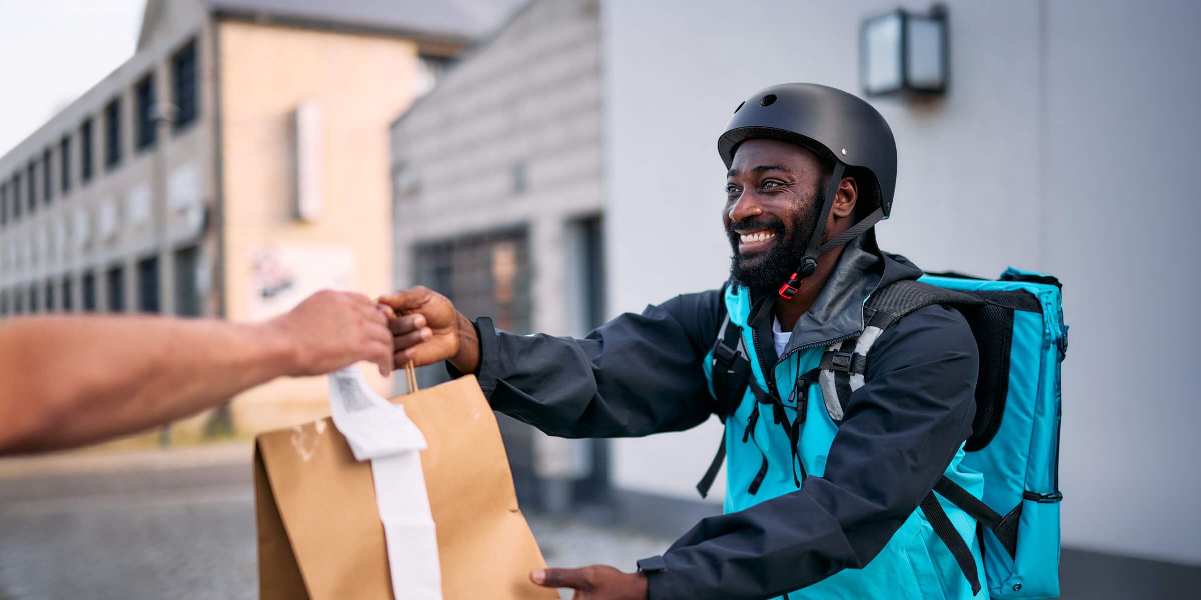 Gig worker making a delivery