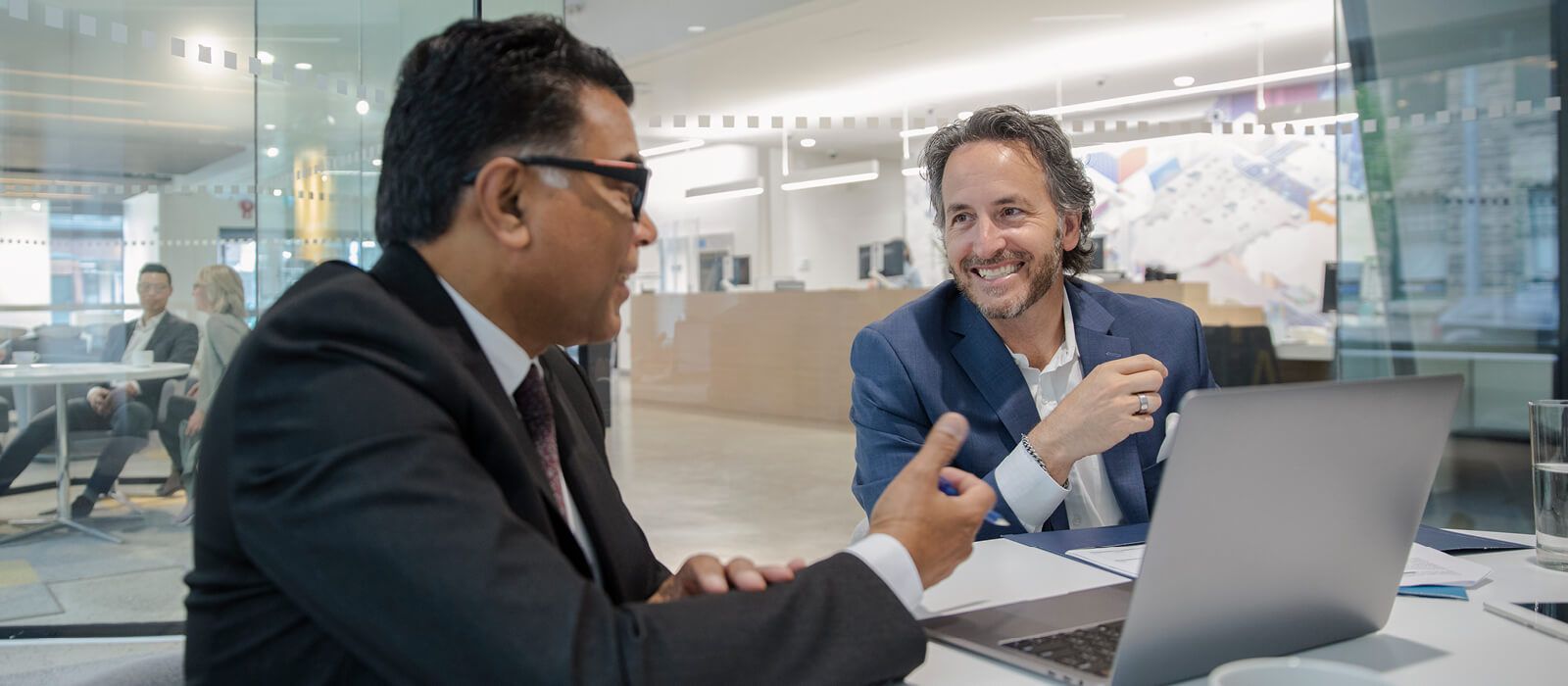 Credit union member visiting a branch