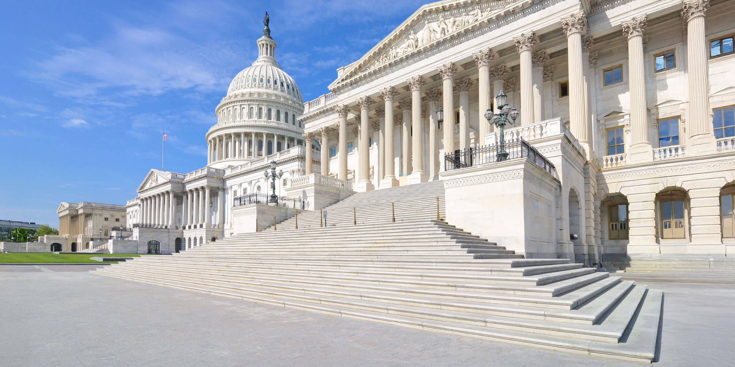 The State Capital building on an early autumn morning.