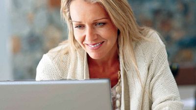 woman working at computer