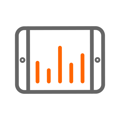 tablet with graph icon